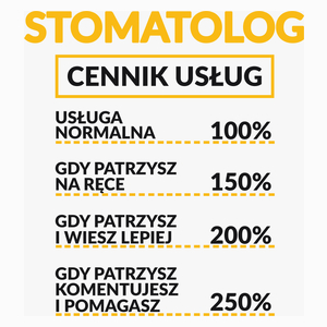 Stomatolog - Cennik Usług - Poduszka Biała