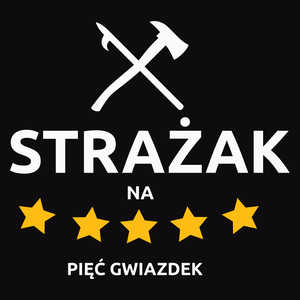 Strażak Na 5 Gwiazdek - Męska Koszulka Czarna