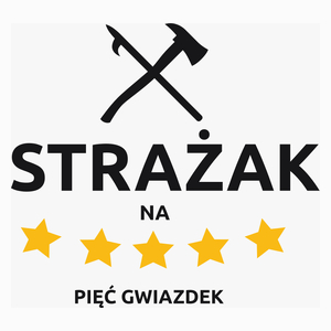 Strażak Na 5 Gwiazdek - Poduszka Biała