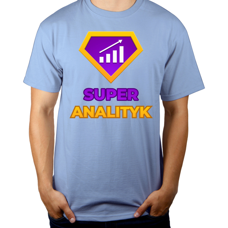 Super Analityk - Męska Koszulka Błękitna