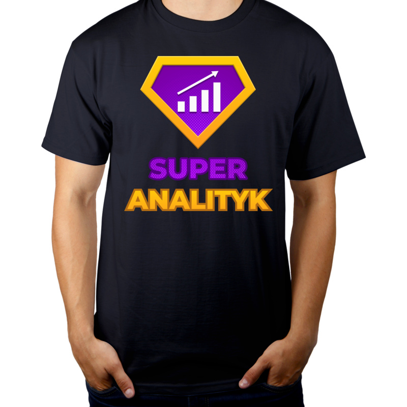 Super Analityk - Męska Koszulka Ciemnogranatowa