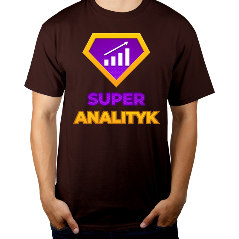 Super Analityk - Męska Koszulka Czekoladowa