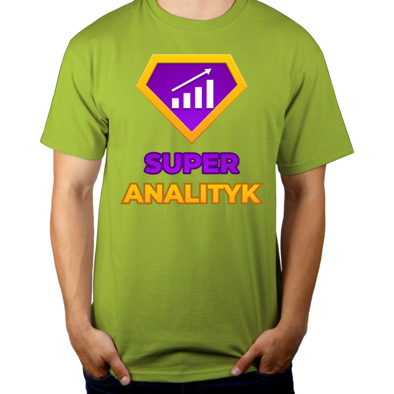 Super Analityk - Męska Koszulka Jasno Zielona