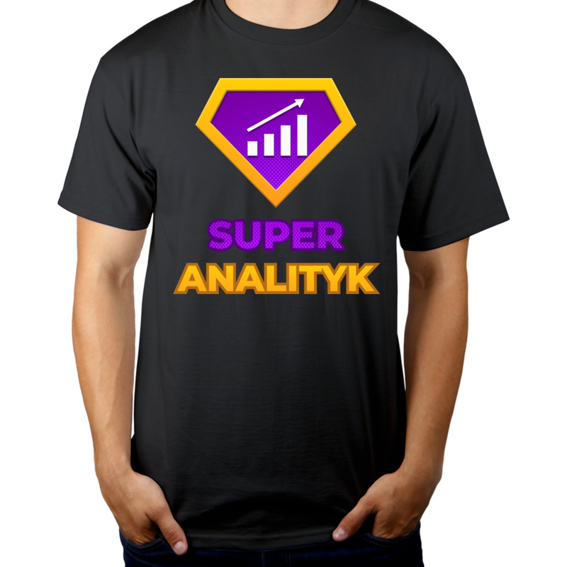 Super Analityk - Męska Koszulka Szara