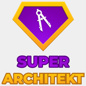 Super Architekt - Męska Koszulka Biała