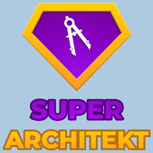 Super Architekt - Męska Koszulka Błękitna