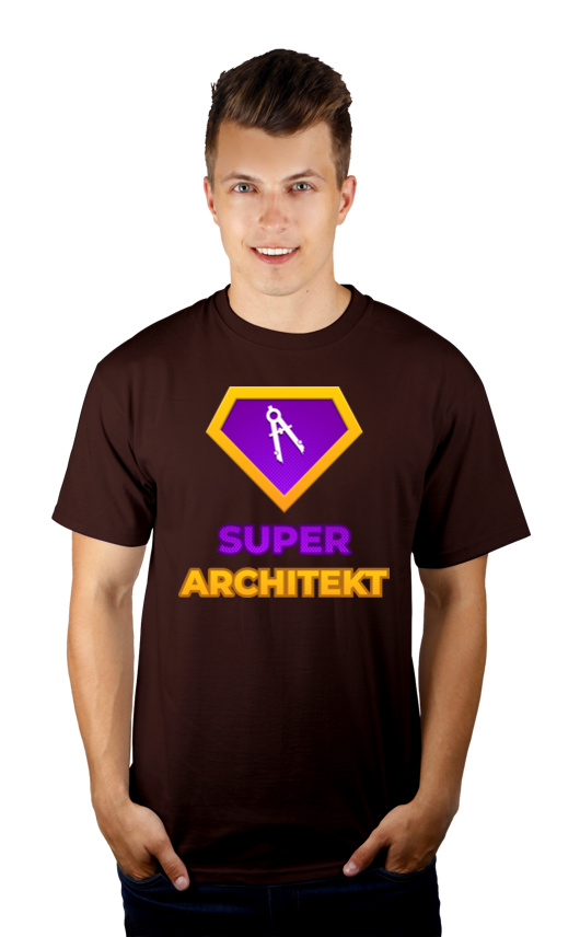 Super Architekt - Męska Koszulka Czekoladowa