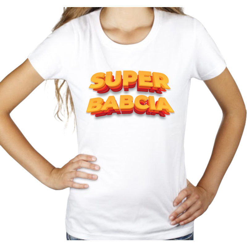 Super Babcia - Damska Koszulka Biała