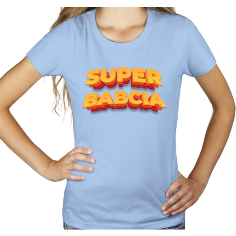 Super Babcia - Damska Koszulka Błękitna