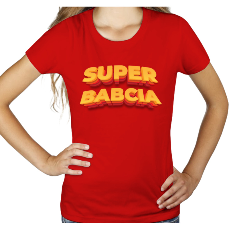 Super Babcia - Damska Koszulka Czerwona