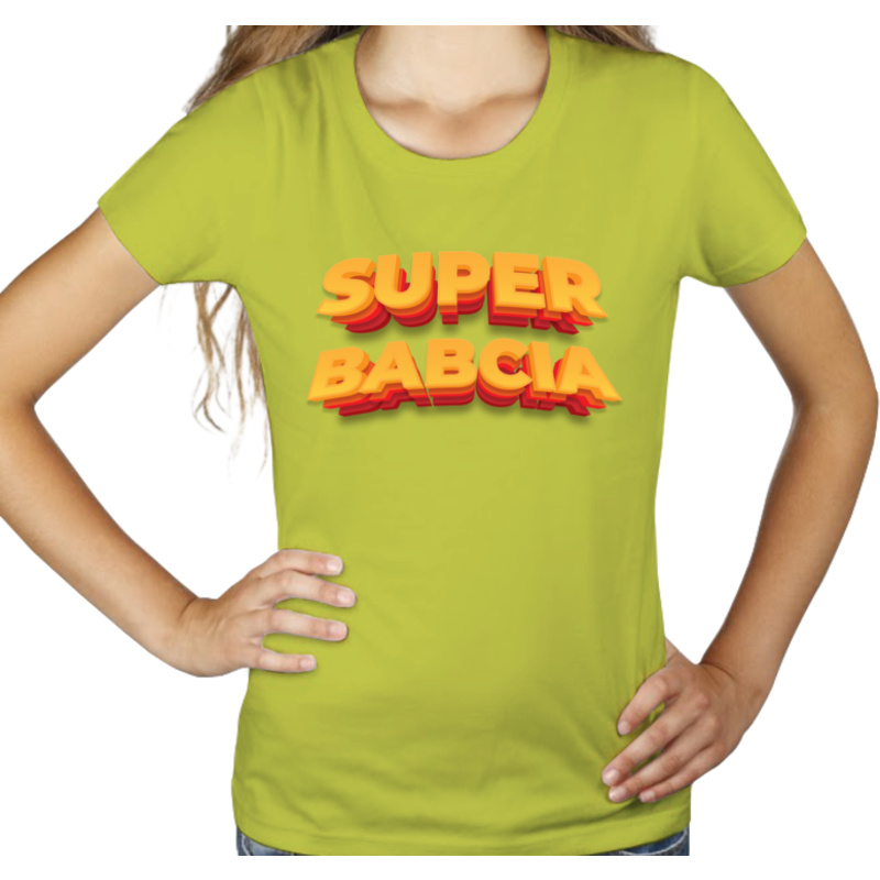 Super Babcia - Damska Koszulka Jasno Zielona