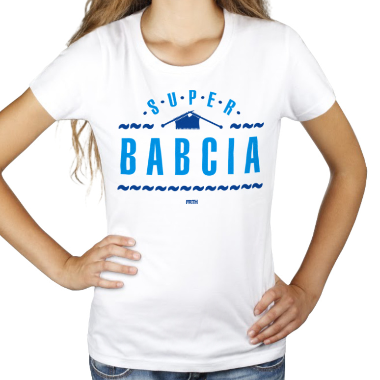 Super Babcia - Robienie Na Drutach - Damska Koszulka Biała
