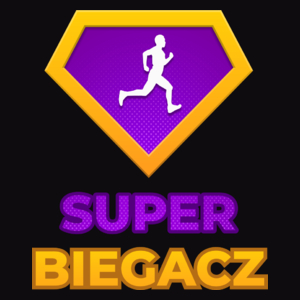 Super Biegacz - Męska Bluza z kapturem Czarna
