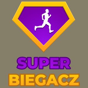 Super Biegacz - Męska Koszulka Jasno Szara