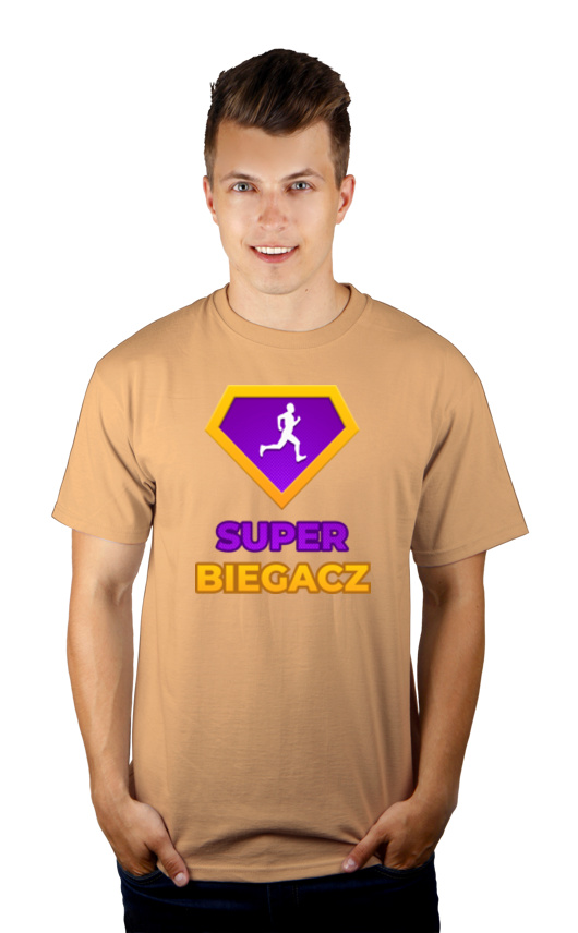 Super Biegacz - Męska Koszulka Piaskowa