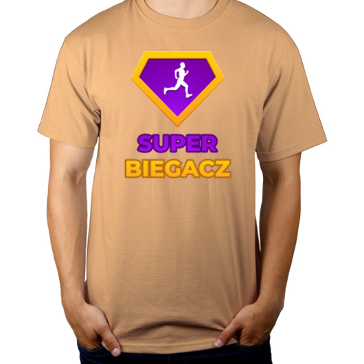 Super Biegacz - Męska Koszulka Piaskowa