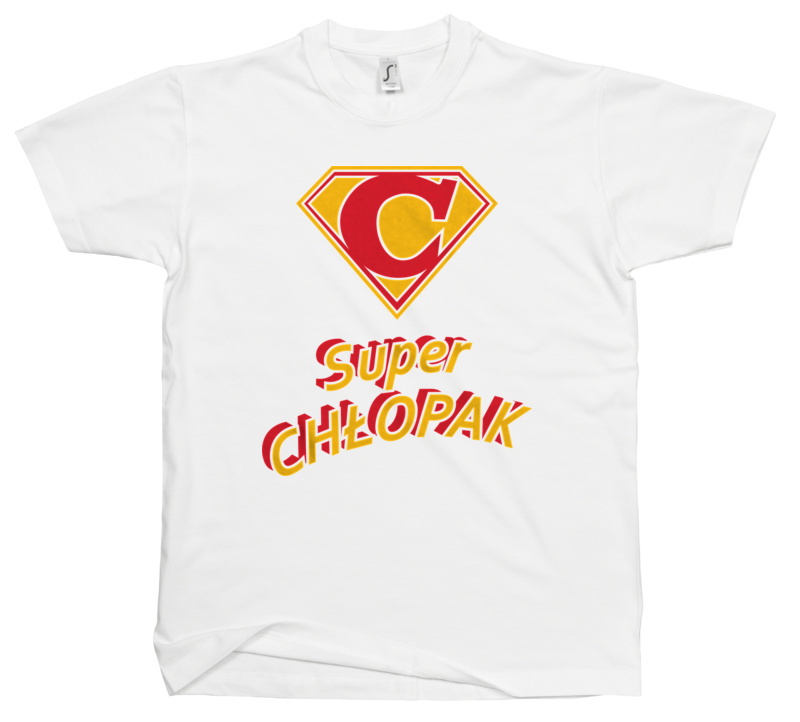 Super Chłopak - Męska Koszulka Biała