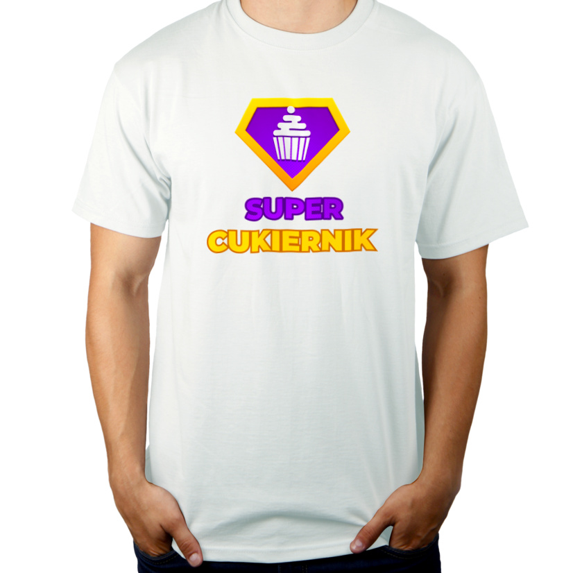 Super Cukiernik - Męska Koszulka Biała
