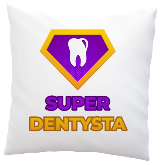Super Dentysta - Poduszka Biała