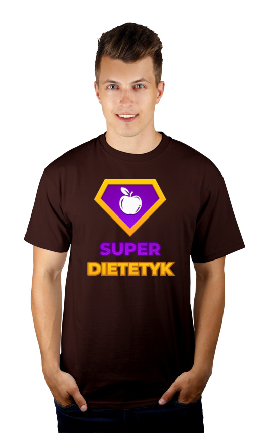 Super Dietetyk - Męska Koszulka Czekoladowa