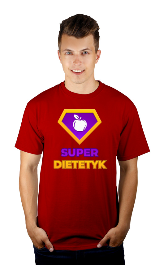 Super Dietetyk - Męska Koszulka Czerwona