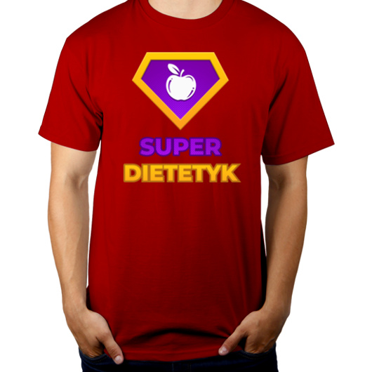 Super Dietetyk - Męska Koszulka Czerwona