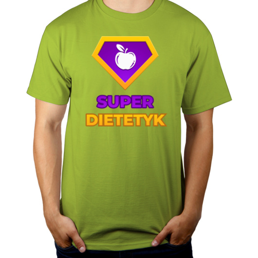 Super Dietetyk - Męska Koszulka Jasno Zielona