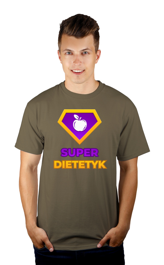 Super Dietetyk - Męska Koszulka Khaki
