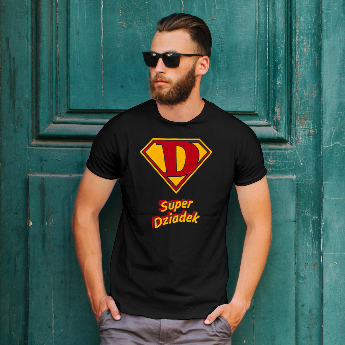 Super Dziadek - Męska Koszulka Czarna