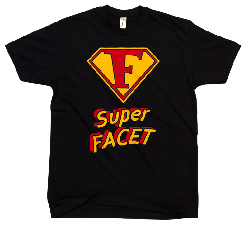 Super Facet - Męska Koszulka Czarna