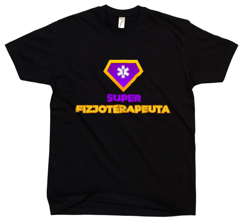 Super Fizjoterapeuta - Męska Koszulka Czarna