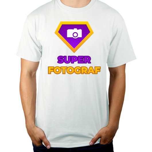 Super Fotograf - Męska Koszulka Biała
