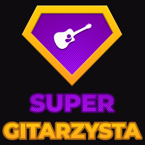 Super Gitarzysta - Męska Koszulka Czarna