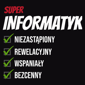 Super Informatyk Niezastąpiony - Męska Bluza Czarna