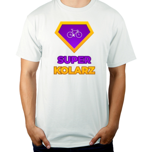 Super Kolarz - Męska Koszulka Biała