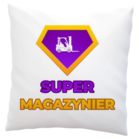 Super Magazynier - Poduszka Biała