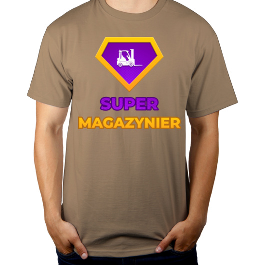 Super Magazynier - Męska Koszulka Jasno Szara