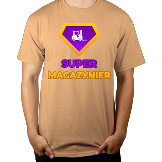 Super Magazynier - Męska Koszulka Piaskowa