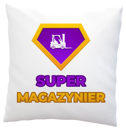 Super Magazynier - Poduszka Biała
