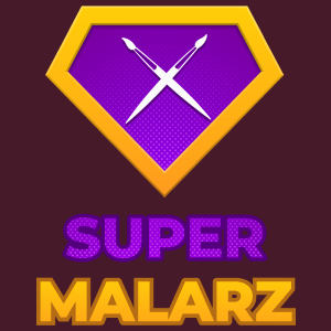 Super Malarz - Męska Koszulka Burgundowa
