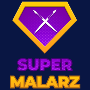 Super Malarz - Męska Koszulka Ciemnogranatowa