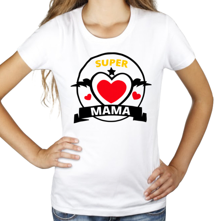 Super Mama - Damska Koszulka Biała