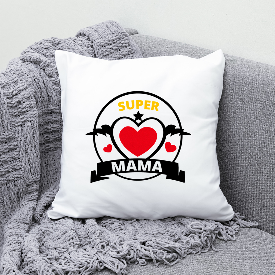 Super Mama - Poduszka Biała