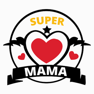 Super Mama - Poduszka Biała