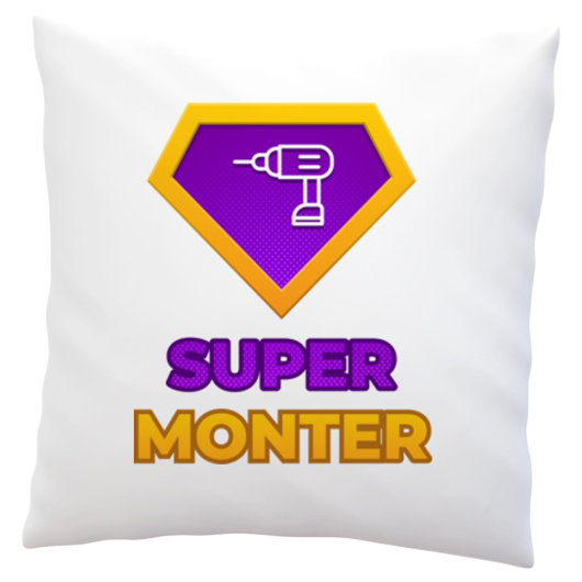 Super Monter - Poduszka Biała