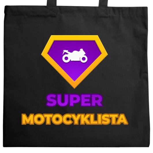 Super Motocyklista - Torba Na Zakupy Czarna