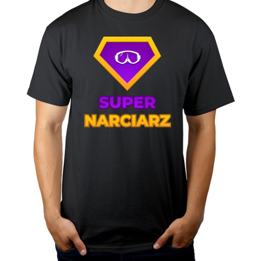 Super Narciarz - Męska Koszulka Szara
