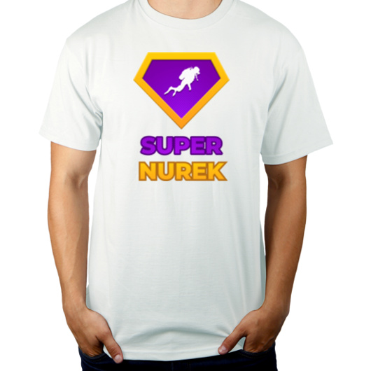 Super Nurek - Męska Koszulka Biała
