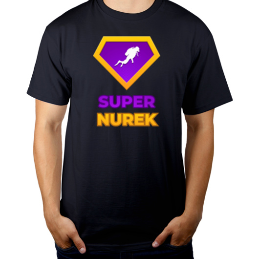 Super Nurek - Męska Koszulka Ciemnogranatowa
