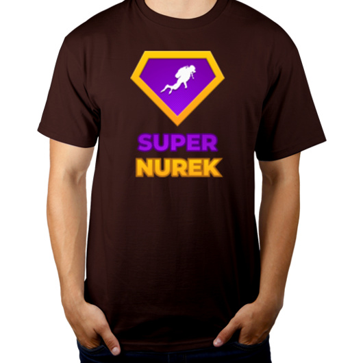 Super Nurek - Męska Koszulka Czekoladowa